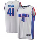 Camiseta Jameer Nelson 41 Detroit Pistons Statement Edition Gris Hombre